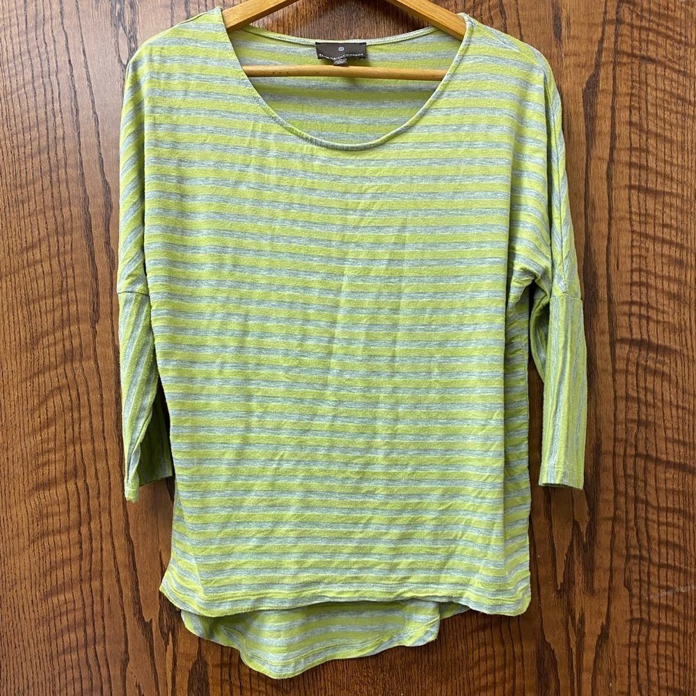 Fenn Wright‎ Manson green and grey striped tunic top